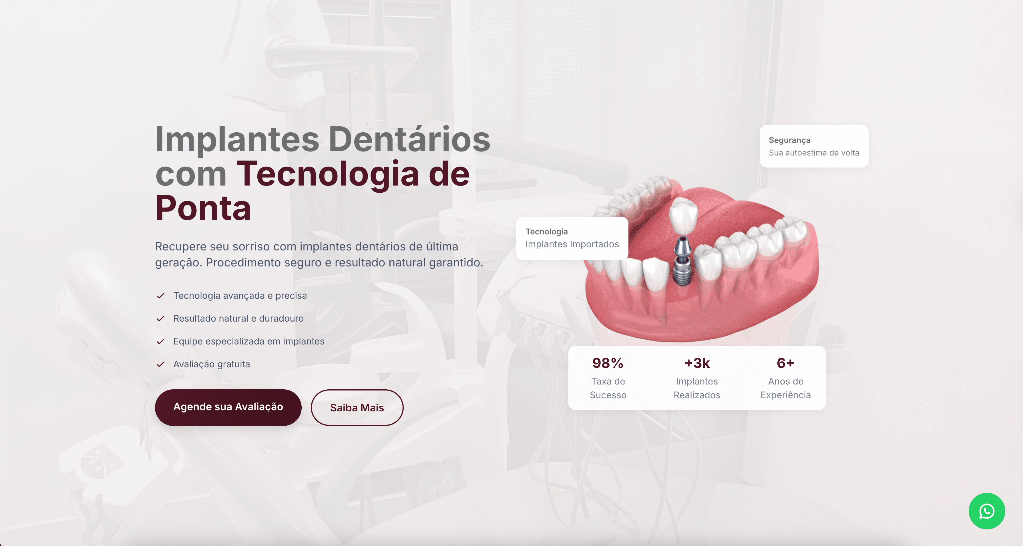 Landing Page Implantes Dentários - Ventury